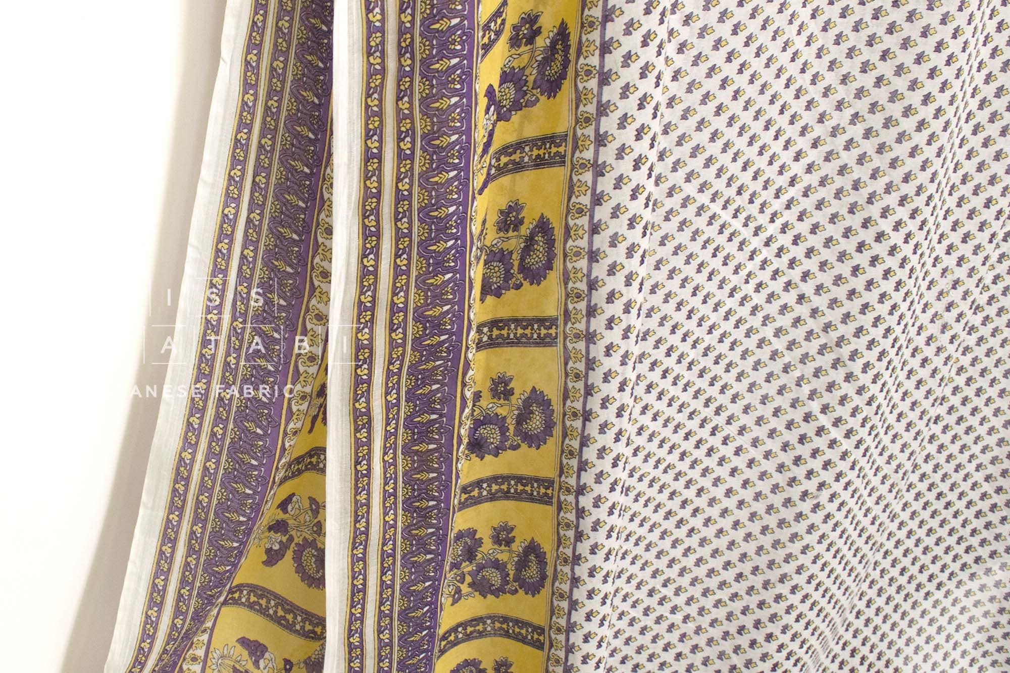 Hand Printed Indian Cotton Voile - C2 - 50cm
