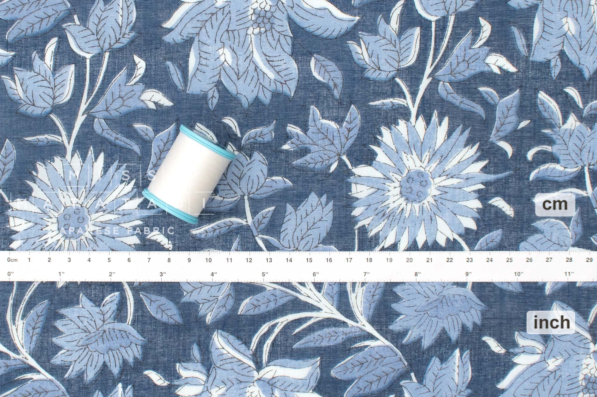 Hand Printed Indian Cotton Voile - G2 - 50cm