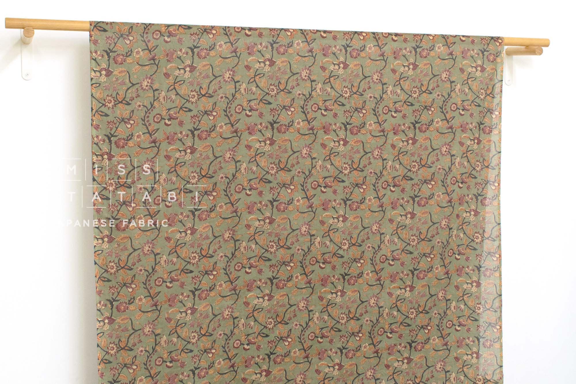Hand Printed Indian Cotton Voile - G4 - 50cm