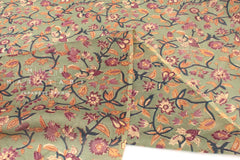 Hand Printed Indian Cotton Voile - G4 - 50cm