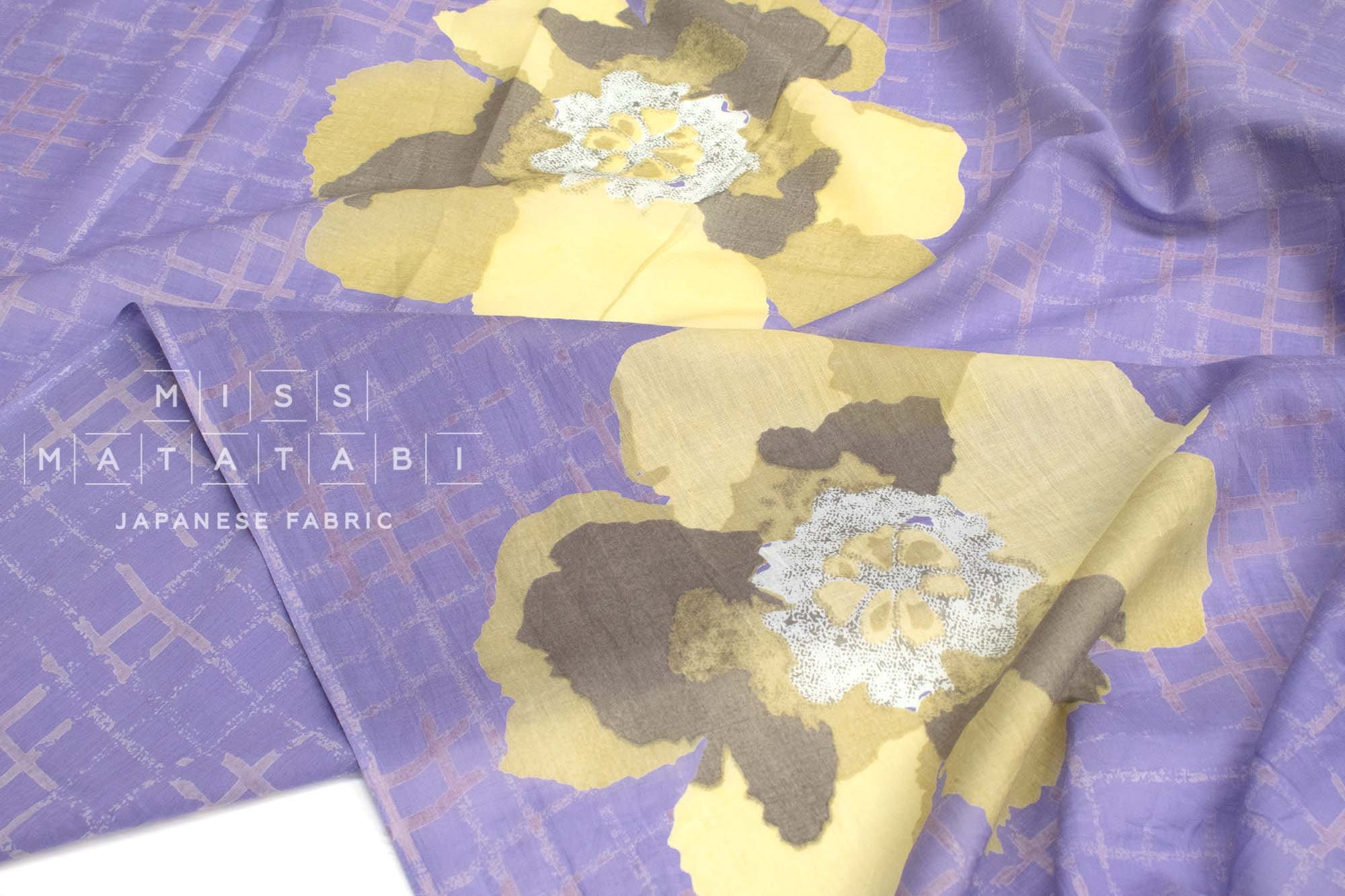 Hand Printed Indian Cotton Voile - F2 - 50cm