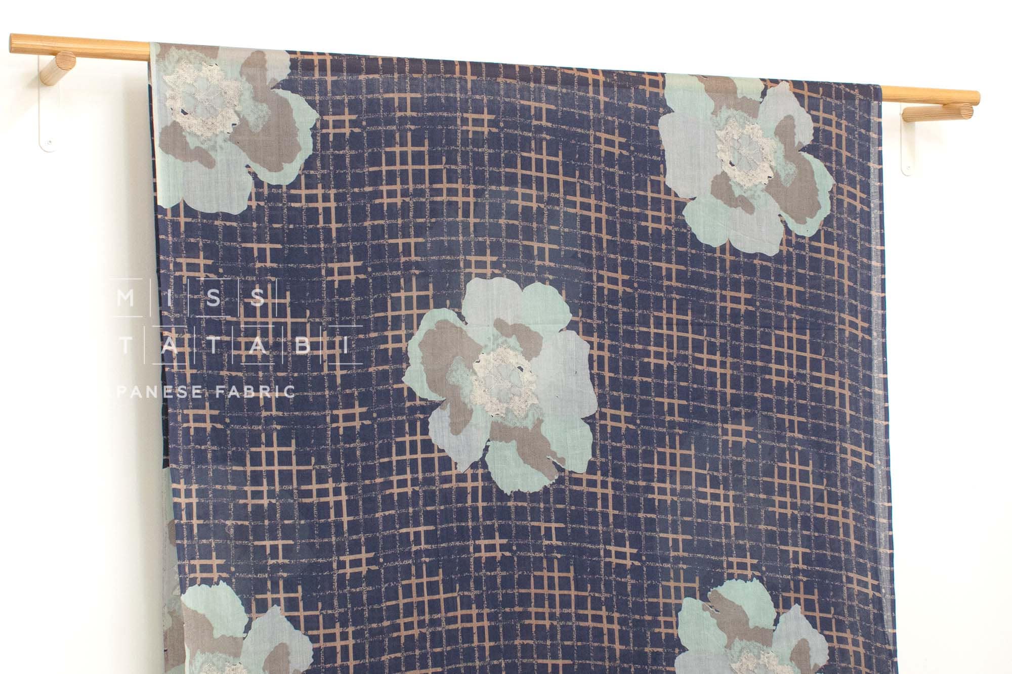 Hand Printed Indian Cotton Voile - F3 - 50cm