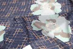 Hand Printed Indian Cotton Voile - F3 - 50cm