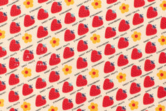 Japanese Fabric Kokka Retro Sweet Fruits Strawberry - A - 50cm