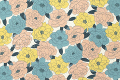 Japanese Fabric Fresh Flowers - B - 50cm