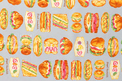 Japanese Fabric Sandwiches - grey - 50cm