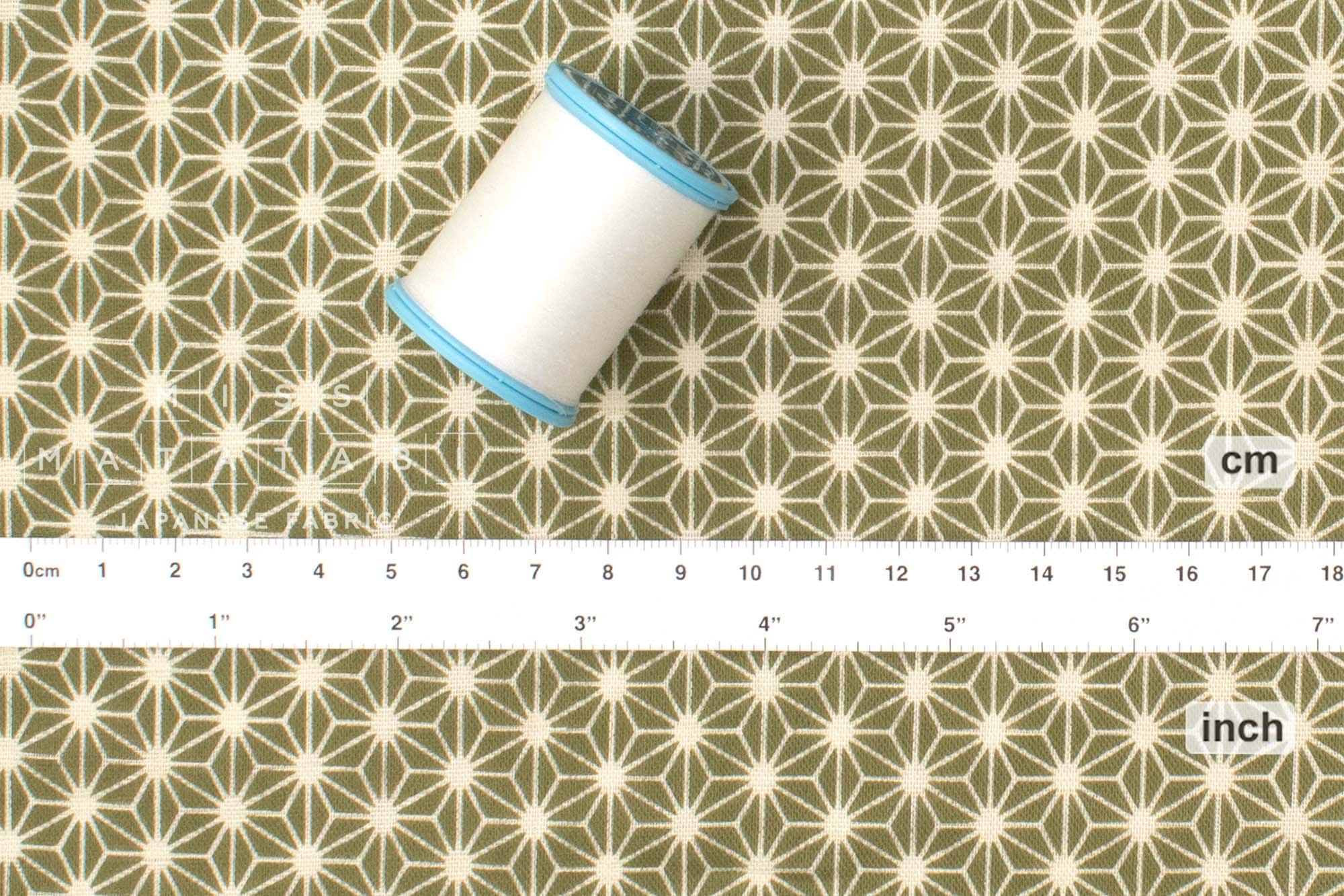 Japanese Fabric - asanoha double gauze - green - 50cm