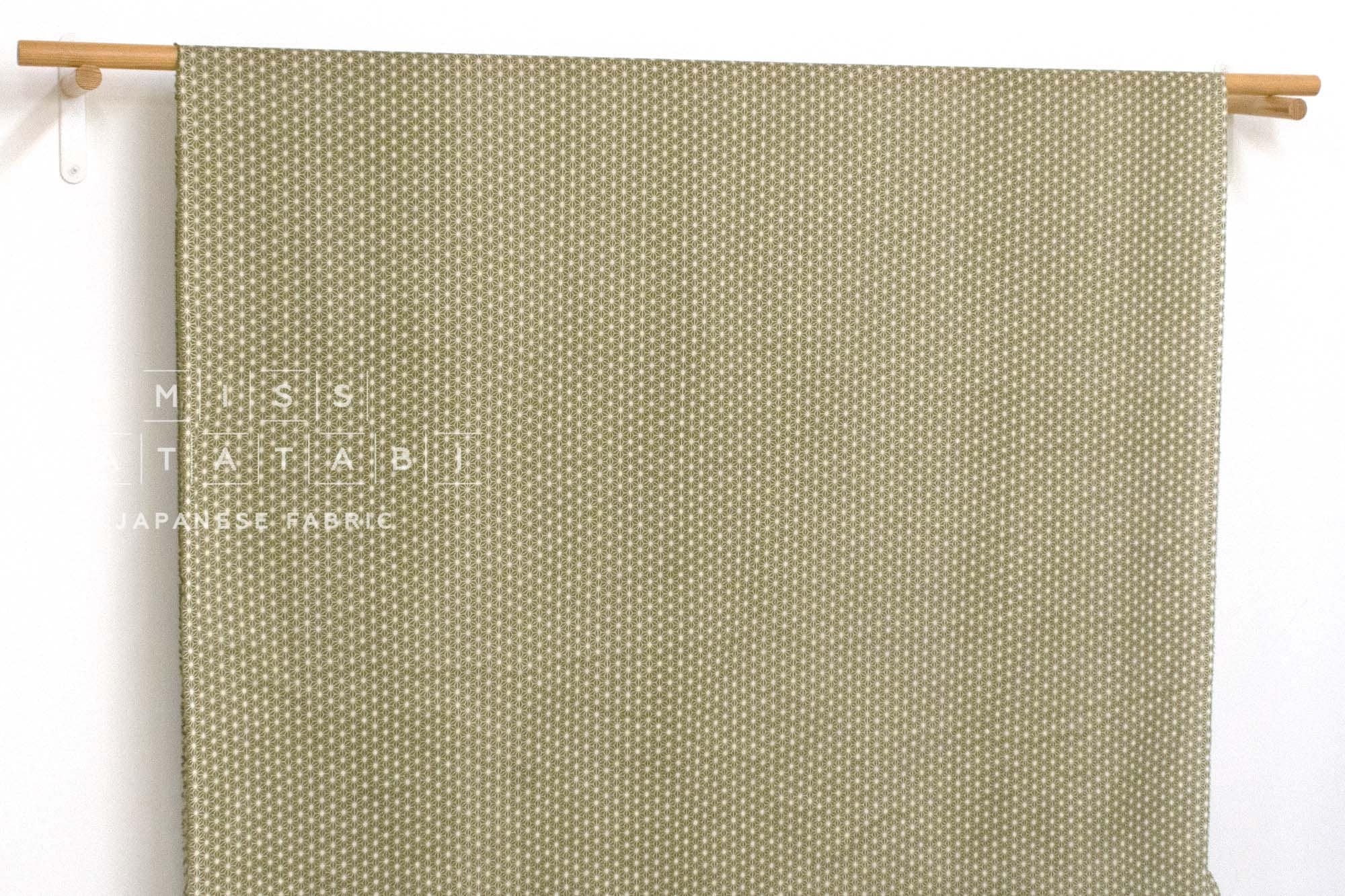 Japanese Fabric - asanoha double gauze - green - 50cm