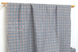 DEADSTOCK Japanese Fabric 100% Linen Check Plaid - 28 -  50cm