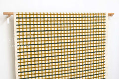 Japanese Fabric Recycled Cotton Canvas Check - C - 50cm