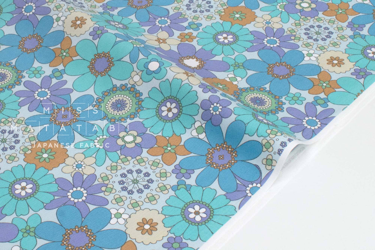 Japanese Fabric Retro Vintage Flowers - D - 50cm