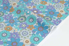 Japanese Fabric Retro Vintage Flowers - D - 50cm