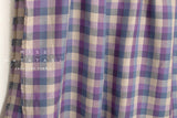 DEADSTOCK Japanese Fabric 100% Linen Check Plaid - 6 -  50cm