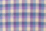DEADSTOCK Japanese Fabric 100% Linen Check Plaid - 6 -  50cm
