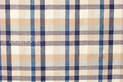 DEADSTOCK Japanese Fabric 100% Linen Check Plaid - 10 -  50cm