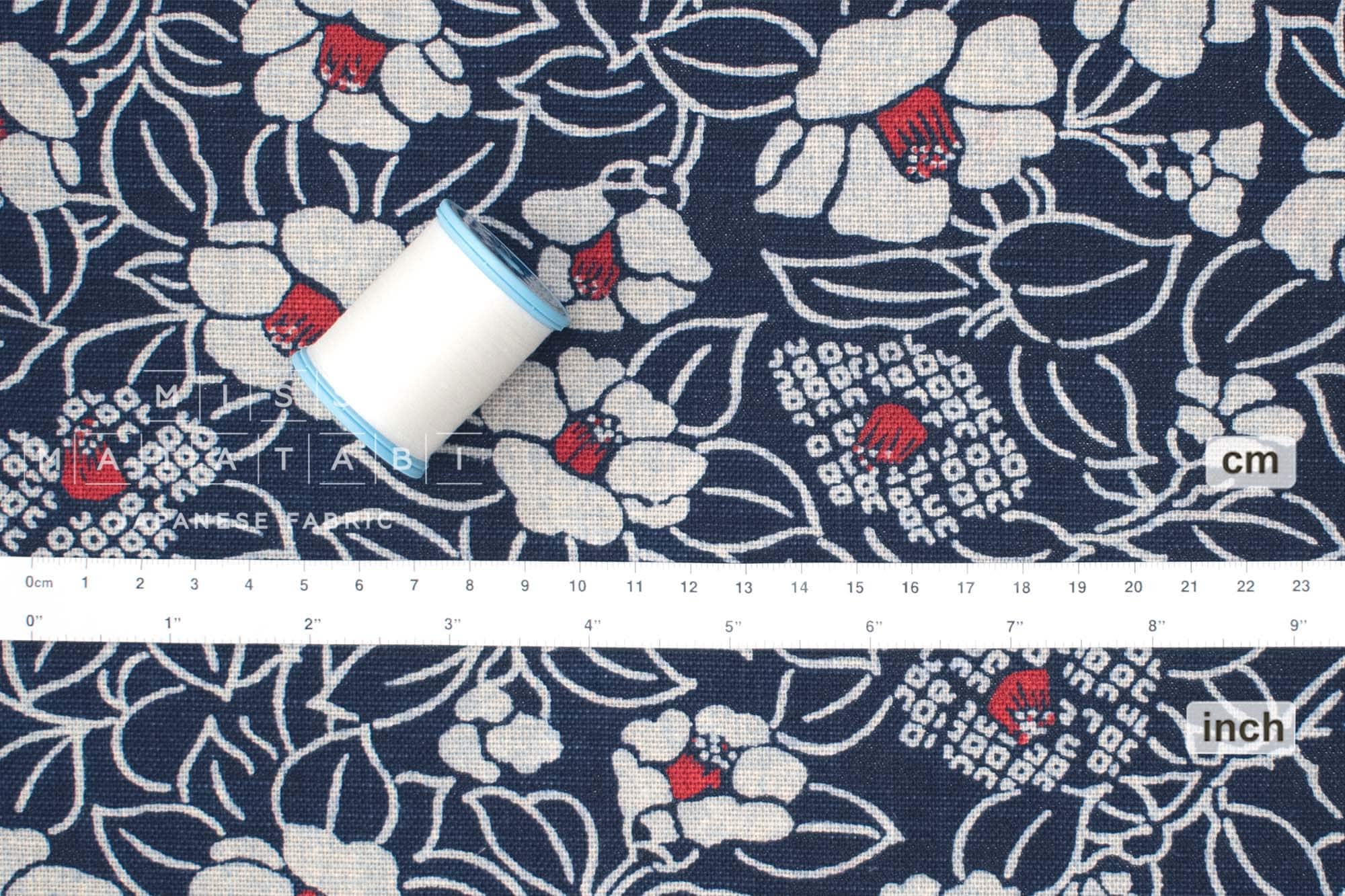 Japanese Fabric Tsubaki Camellia - 7A - 50cm