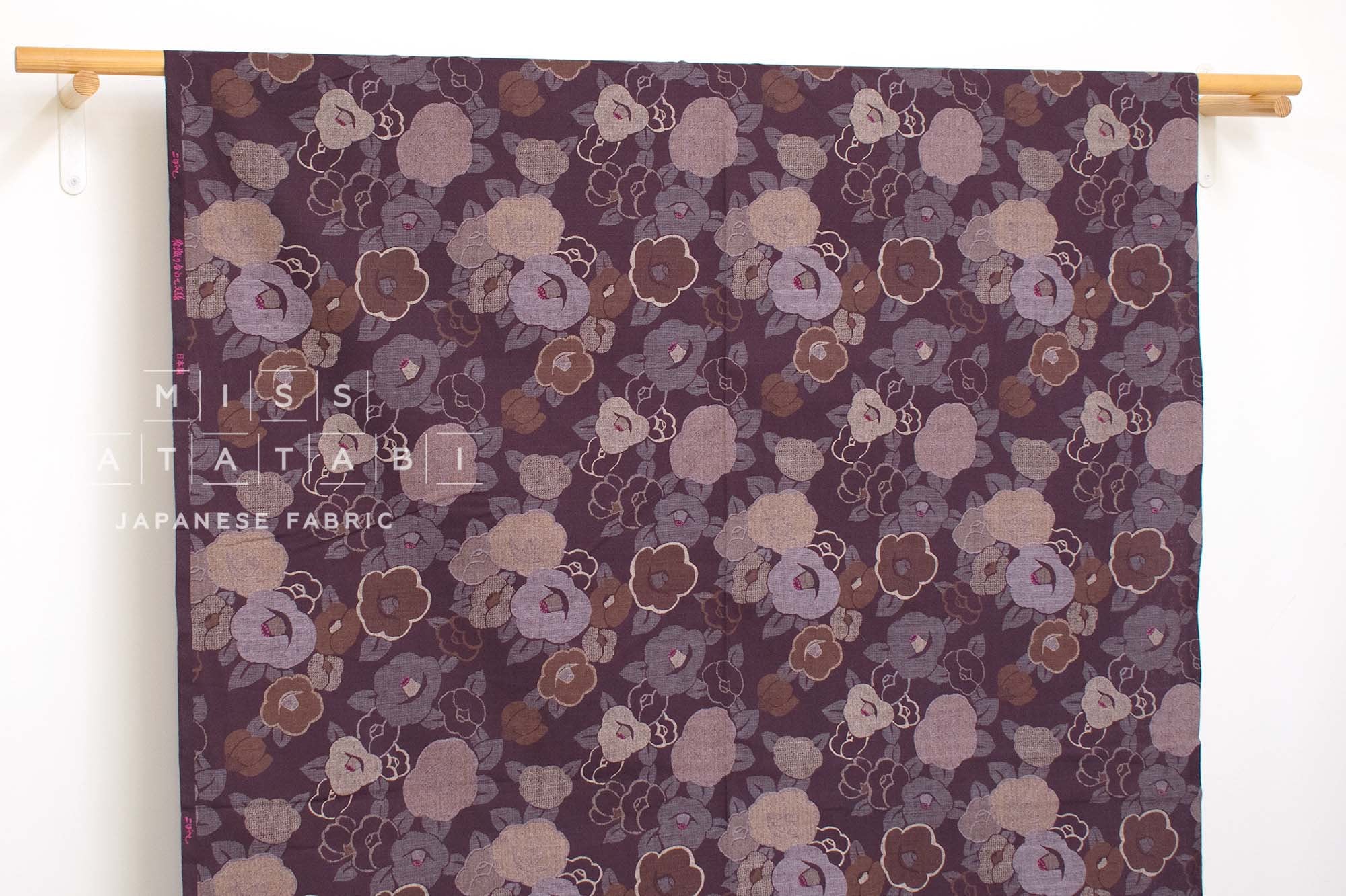 Japanese Fabric Tsubaki Awase Monyo - C - 50cm