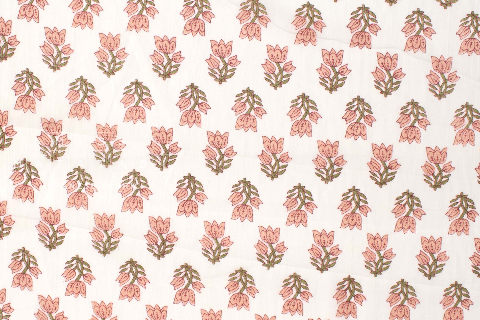 Hand Printed Indian Cotton Voile - A1 - 50cm