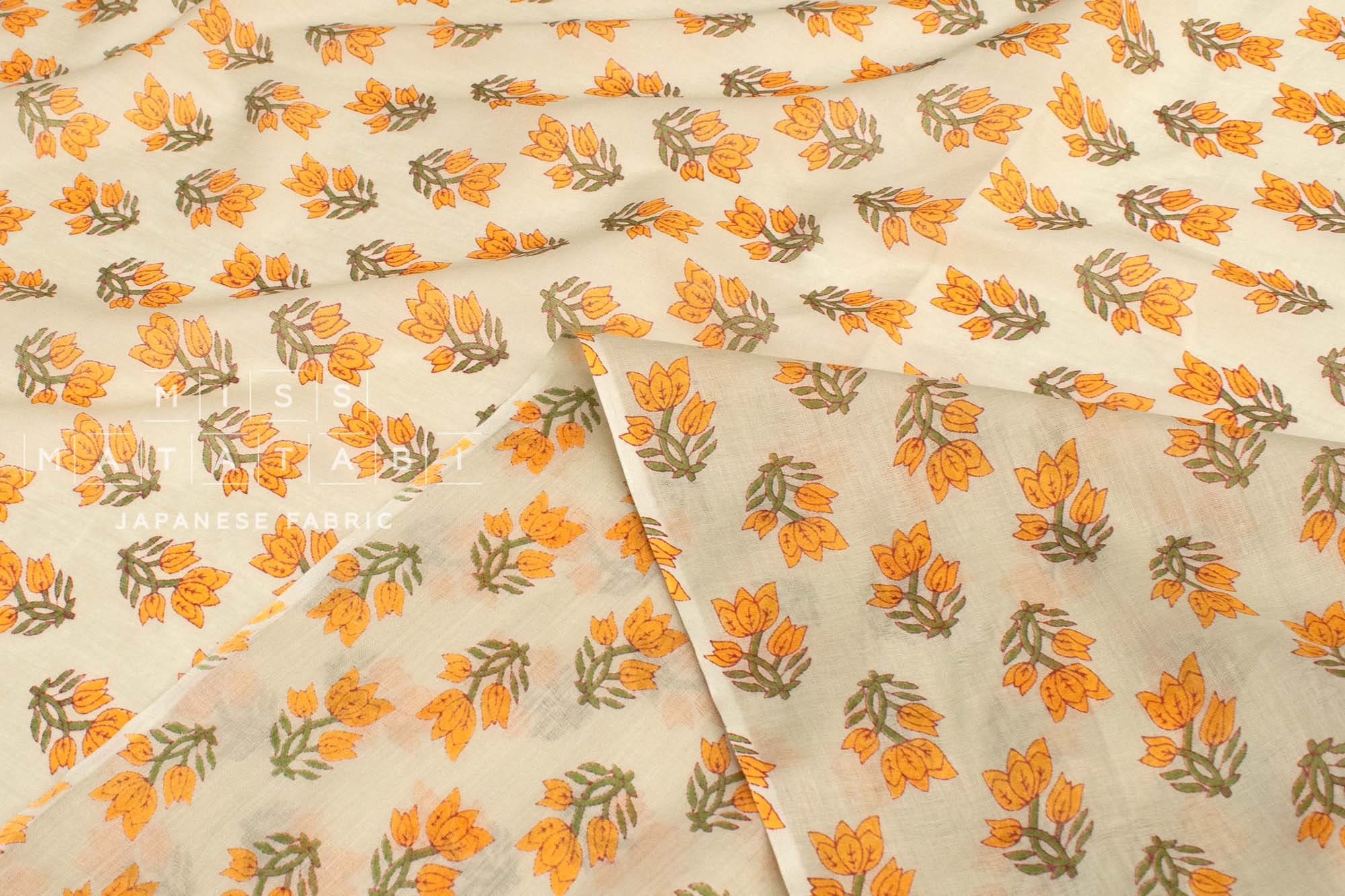 Hand Printed Indian Cotton Voile - A2 - 50cm