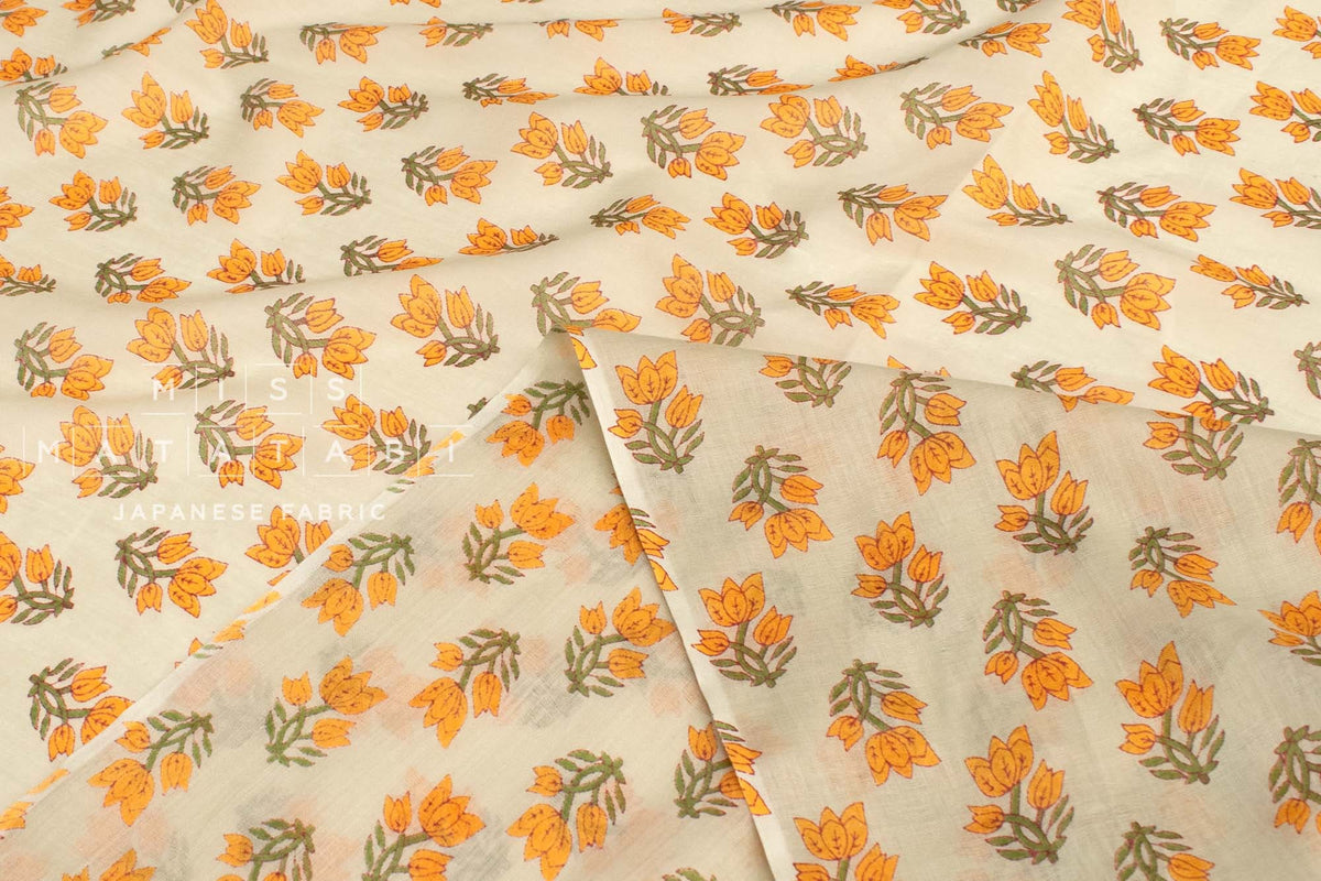 Hand Printed Indian Cotton Voile - A2 - 50cm