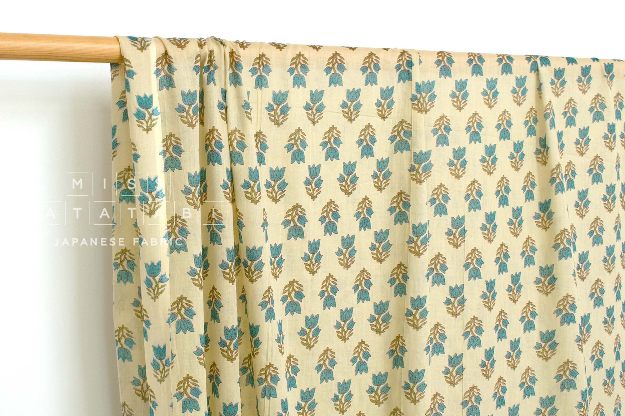Hand Printed Indian Cotton Voile - A3 - 50cm