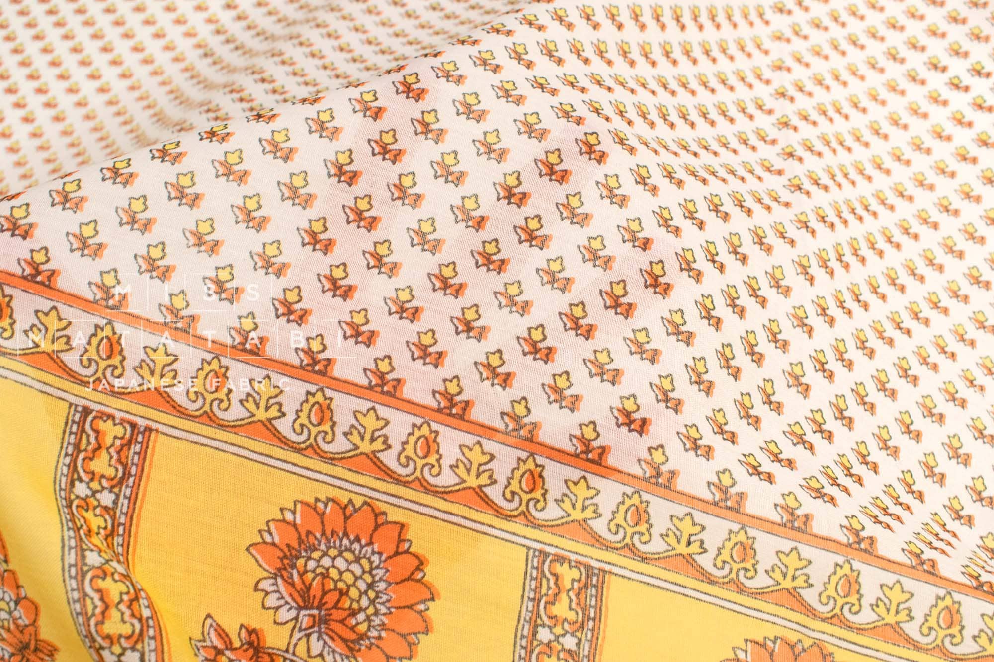 Hand Printed Indian Cotton Voile - C1 - 50cm