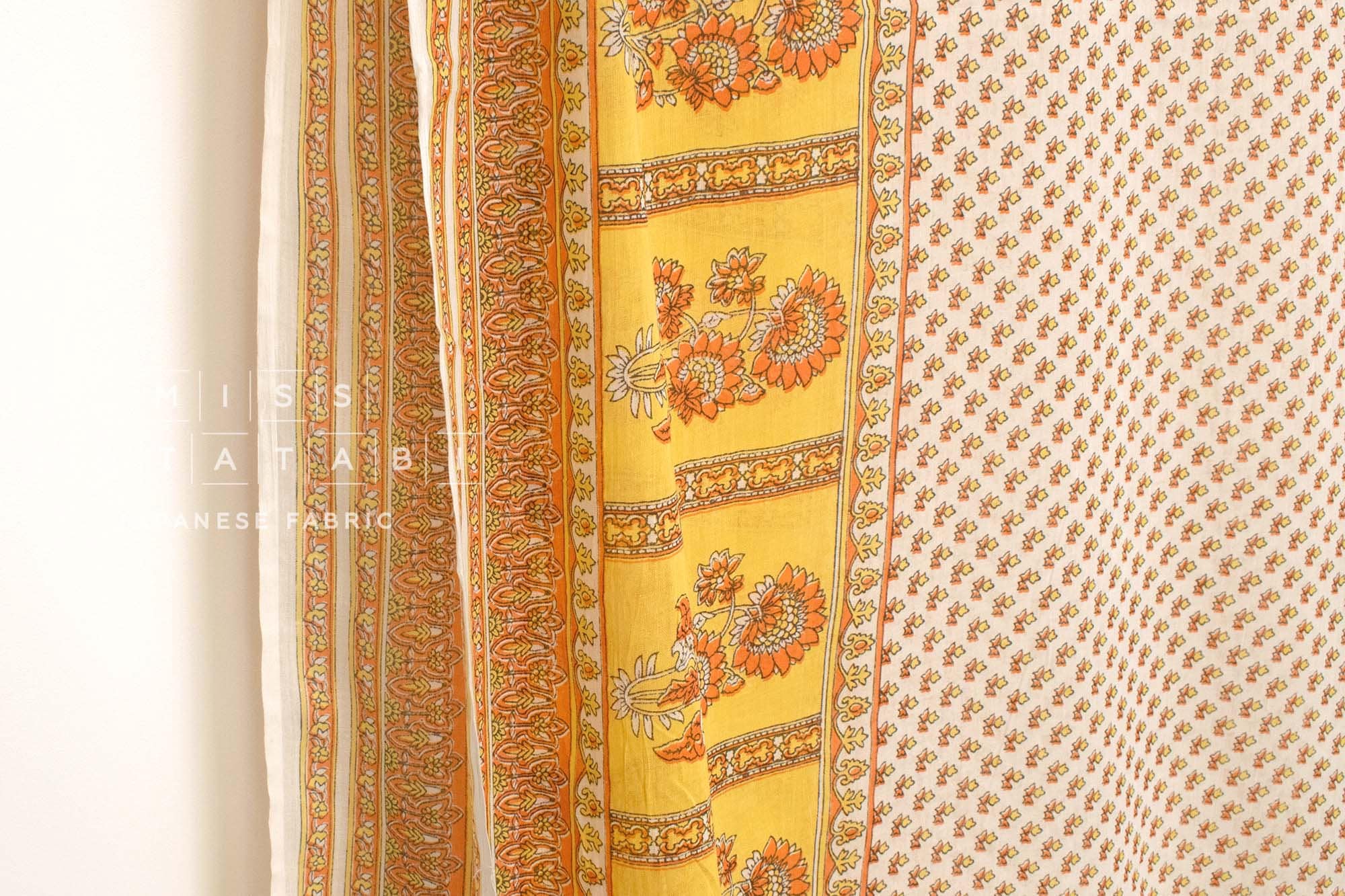 Hand Printed Indian Cotton Voile - C1 - 50cm