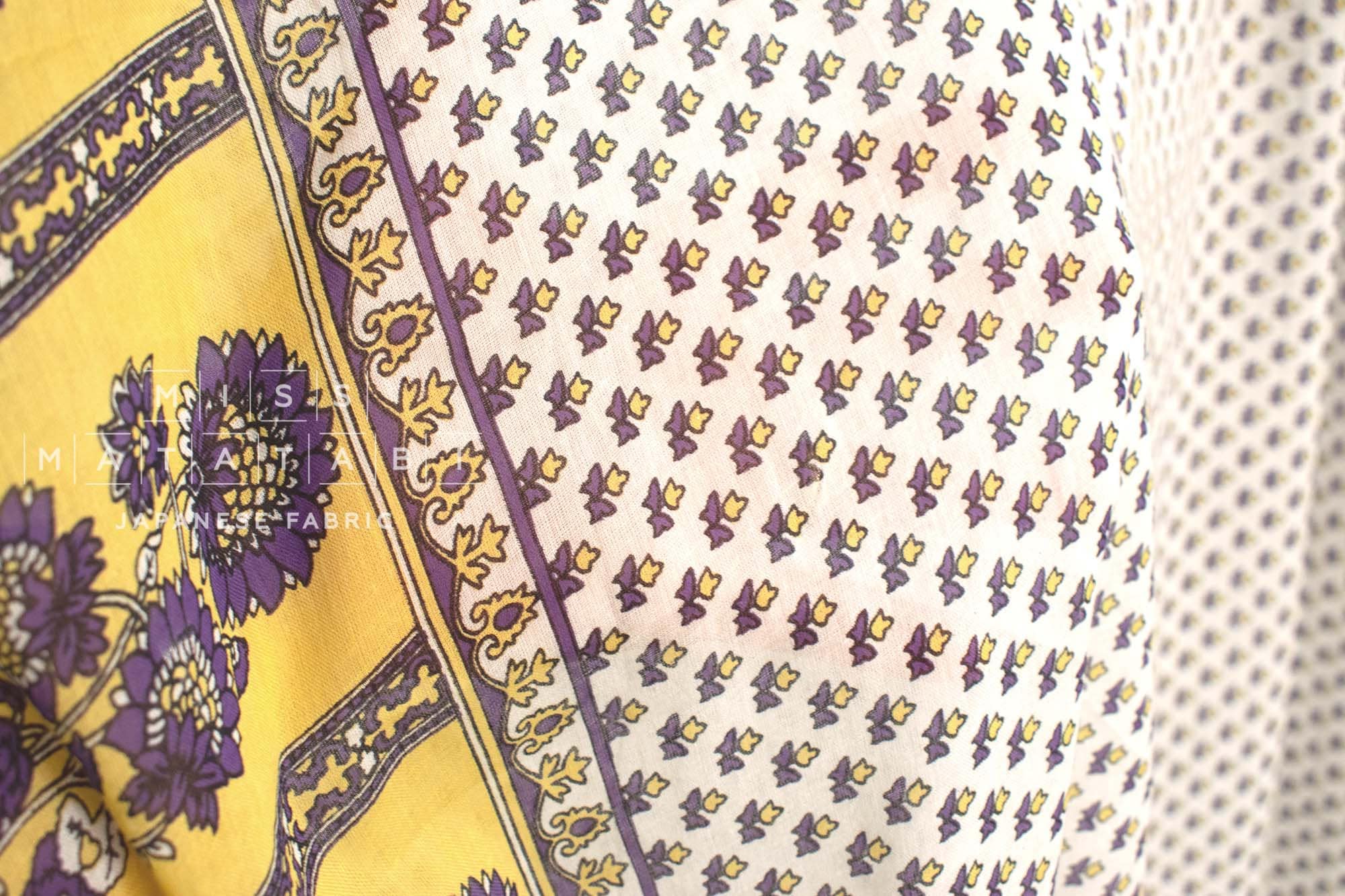 Hand Printed Indian Cotton Voile - C2 - 50cm
