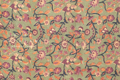 Hand Printed Indian Cotton Voile - G4 - 50cm