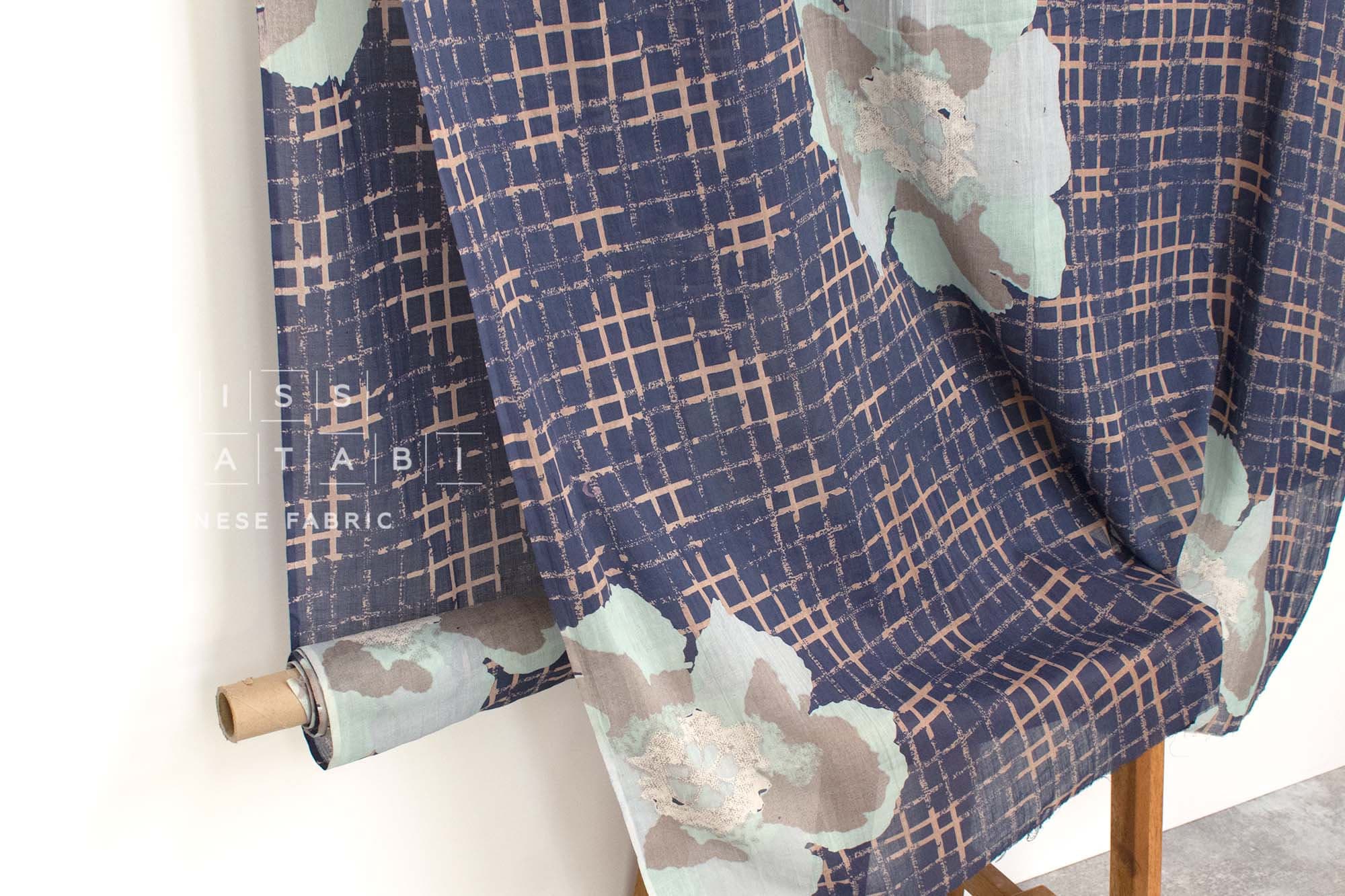 Hand Printed Indian Cotton Voile - F3 - 50cm