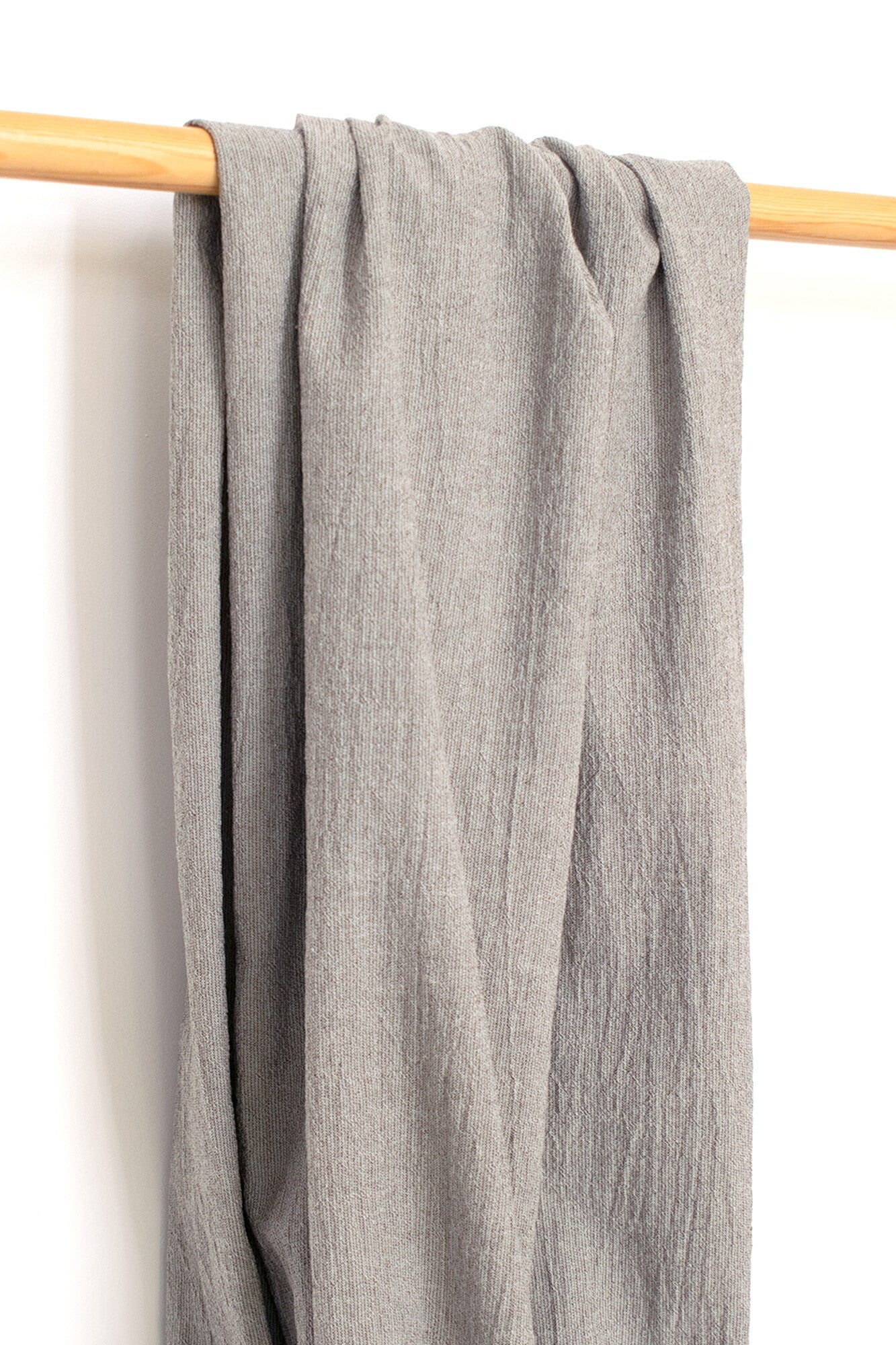 Japanese Fabric Shokunin Collection Yarn-Dyed textured cotton - brown - 50cm