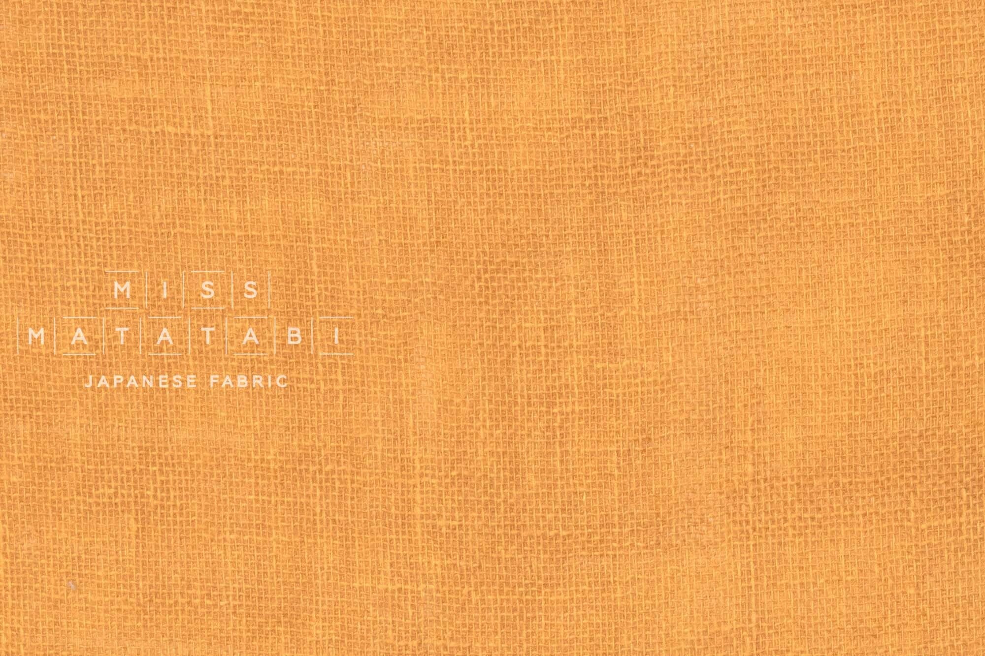 Japanese Fabric Solid Linen Blend Double Gauze - pumpkin - 50cm