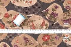 Japanese Fabric Kai Hana Monyo - D - 50cm