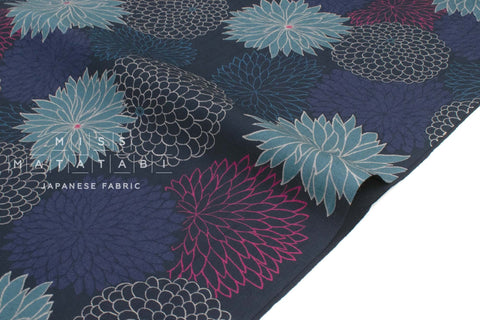 Japanese Fabric Chrysanthemum Pattern - B - 50cm