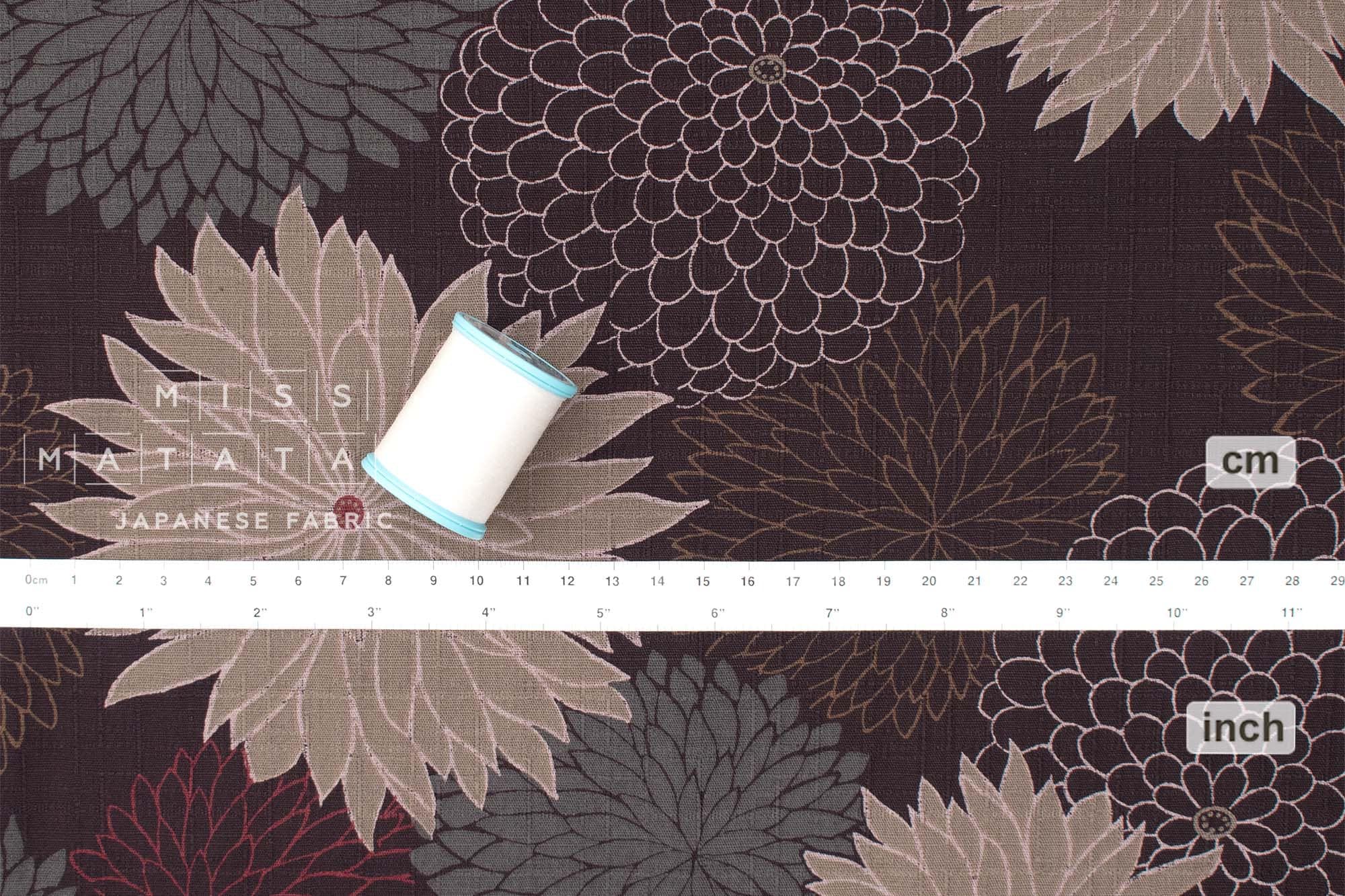 Japanese Fabric Chrysanthemum Pattern - C - 50cm