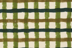 Japanese Fabric Recycled Cotton Canvas Check - D - 50cm