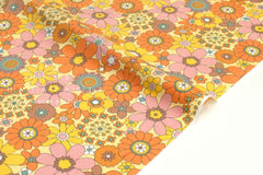 Japanese Fabric Retro Vintage Flowers - B - 50cm