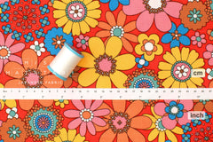 Japanese Fabric Retro Vintage Flowers - E - 50cm