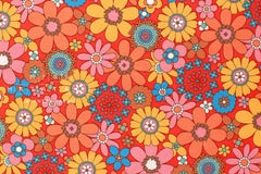 Japanese Fabric Retro Vintage Flowers - E - 50cm