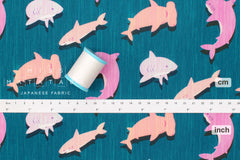Japanese Fabric Shark Swim - B - 50cm