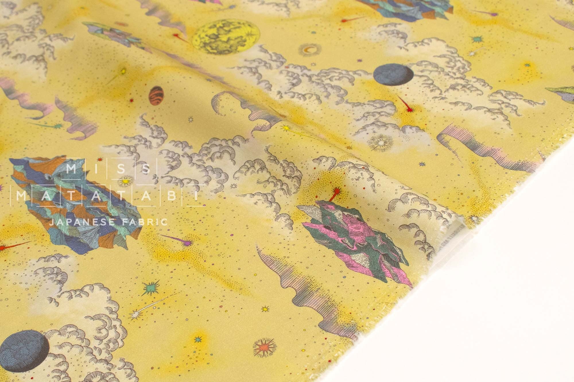 Japanese Fabric Ethereal Mountains II - A - 50cm