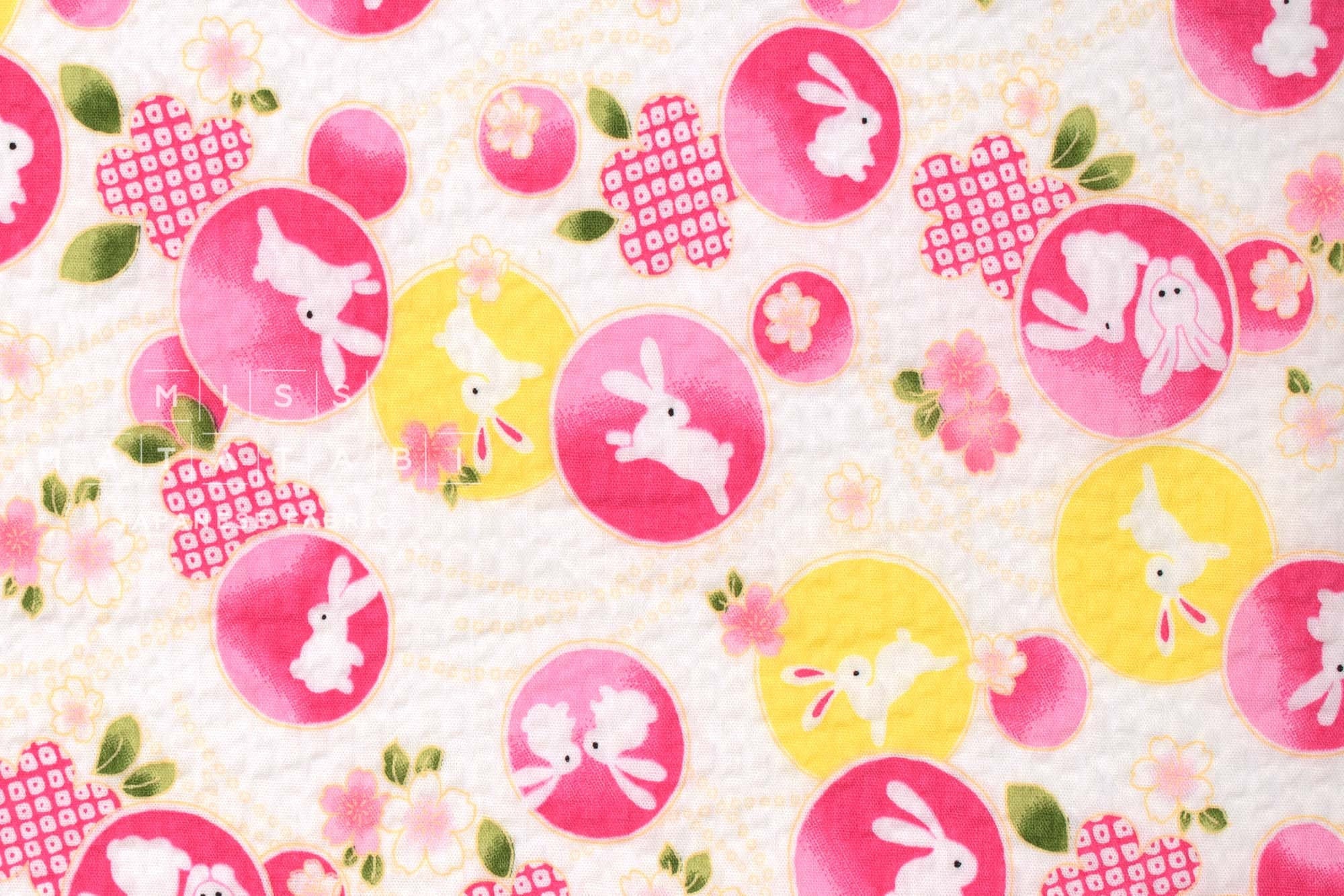Japanese Fabric Ripple Usagi Bunnies - 50cm