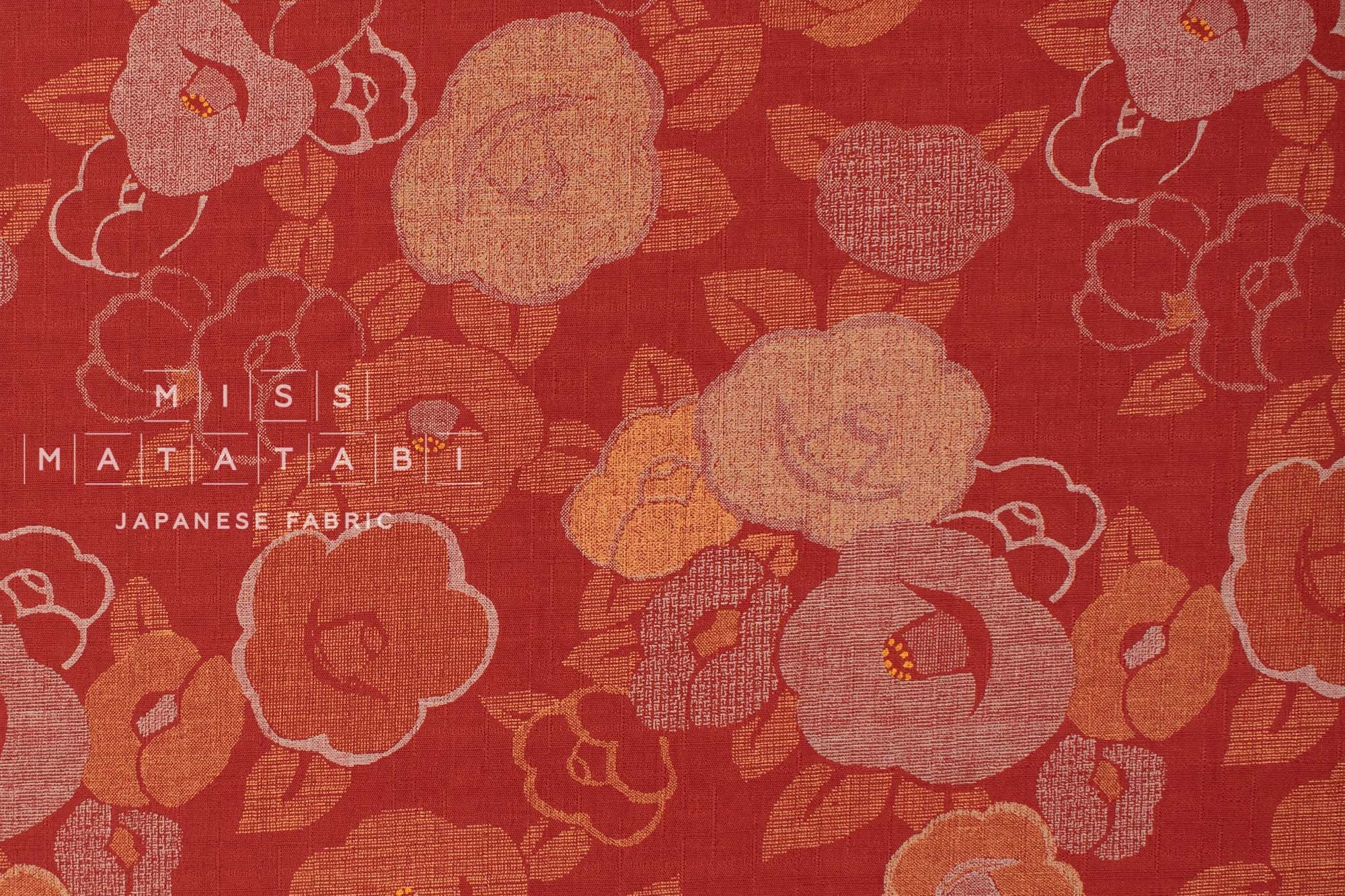 Japanese Fabric Tsubaki Awase Monyo - A - 50cm