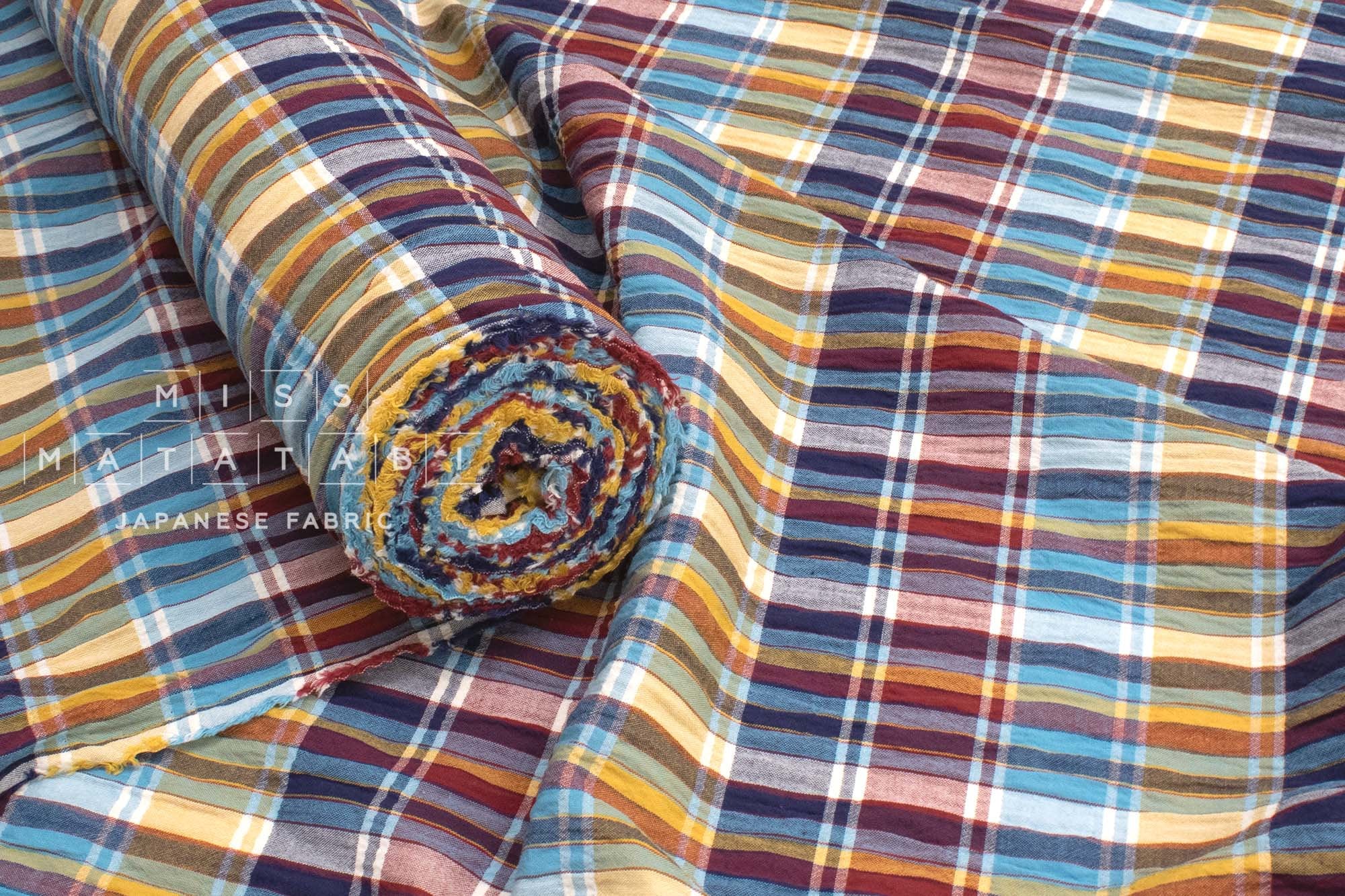 Japanese Fabric Shokunin Collection Yarn-Dyed Madras Check - multi - 50cm