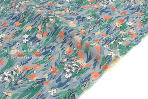 Japanese Fabric Charlie's Garden Linen Blend - D - 50cm