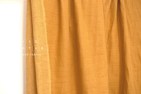 Japanese Fabric Solid Linen Blend Double Gauze - pumpkin - 50cm