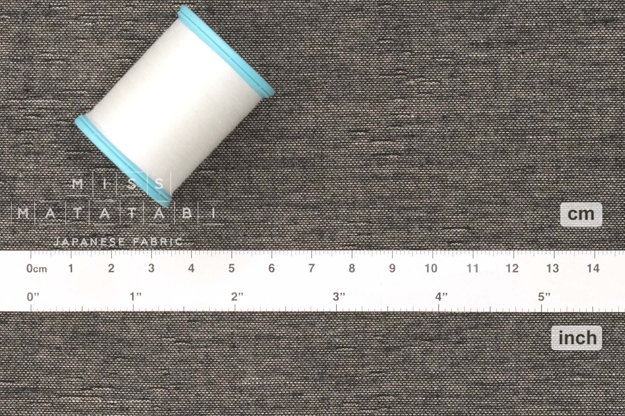 Japanese Fabric Yarn Dyed Woven Jacquard - black, latte - 50cm