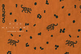 Japanese Fabric Kokka Echino Embroidered Leopard - B - 50cm