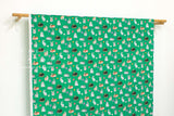 Japanese Fabric Brilliant Bunnies - green - 50cm