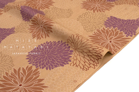 Japanese Fabric Chrysanthemum Pattern - A - 50cm